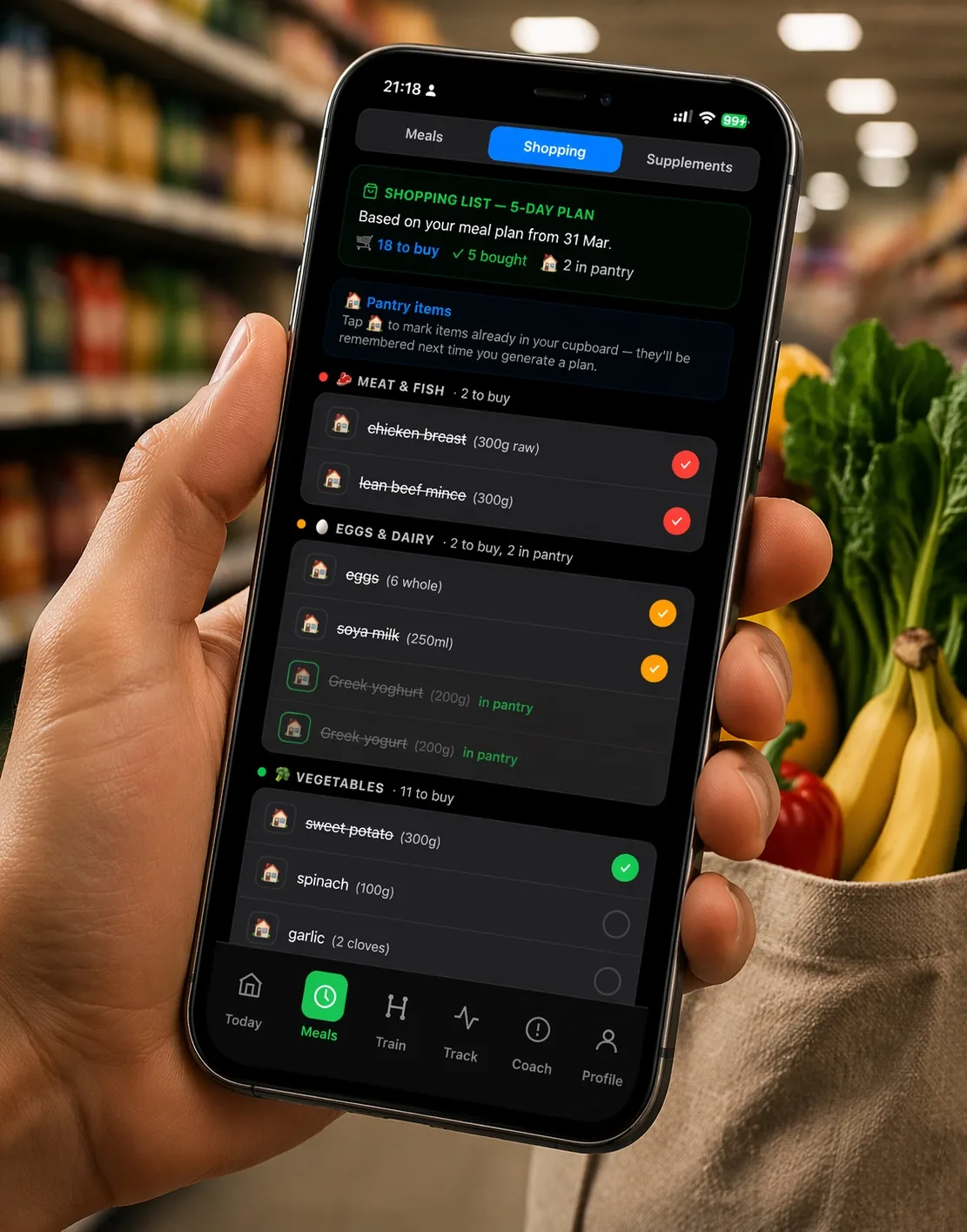 Smart shopping list